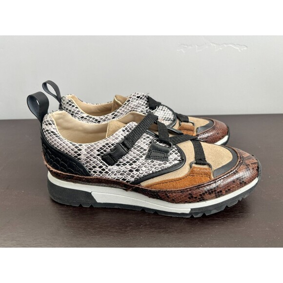 Buckhouse Sneaker Dominy 100% Cowhide Lining Snakeskin Sonnie Style Women Size 8 - Picture 7 of 9